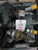Angle grinder and drill, 110v