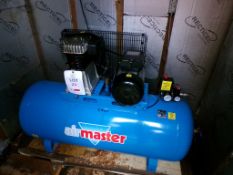 Airmaster 14/200 receiver mounted air compressor, part no. 2245309, capacity 200ltre