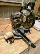 GMC 1800w quad bar sliding mitre saw, 240v