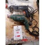 Bosch and Black & Decker drills, 240v