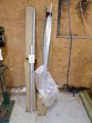 Quantity of assorted aluminium profiles, 30mm x 20mm x 2m and assorted plastic tubing