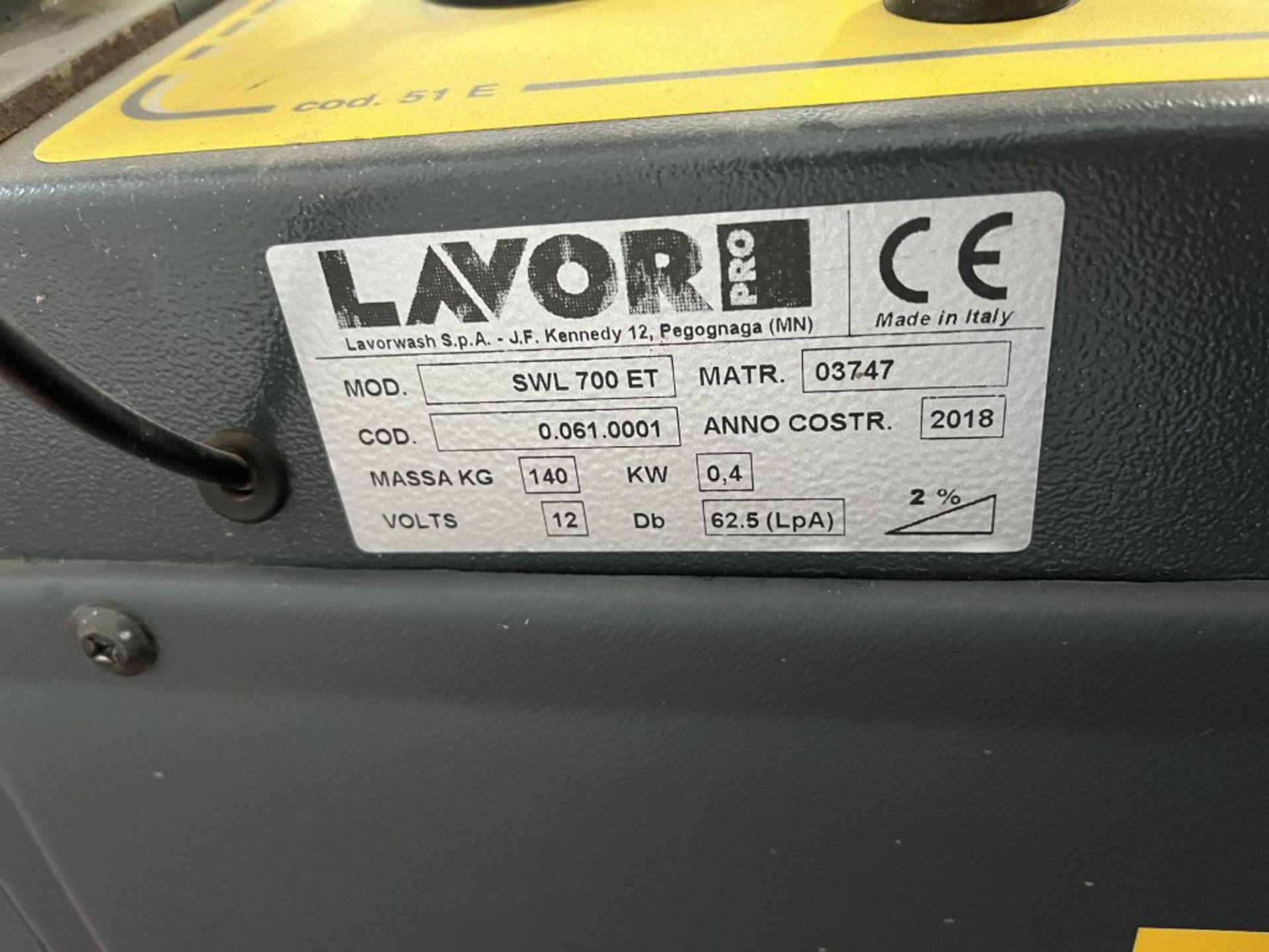 Lavor-Pro SWL700ET walk behind battery operated floor sweeper (2018) - Image 5 of 8