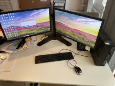 HP i5 10th Gen Pro Desk 400 G7 computer, with dual screen