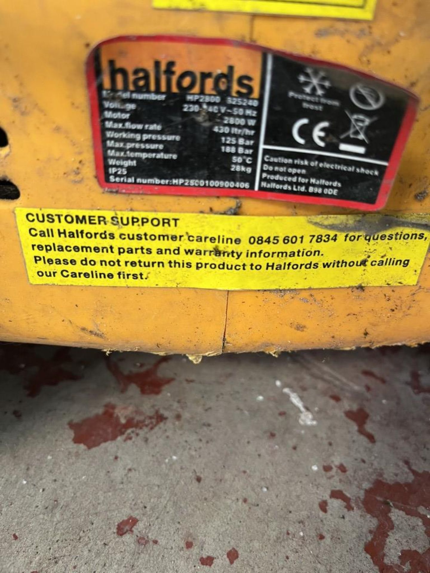 Halfords Mon HP 2800 pressure washer - Image 4 of 5