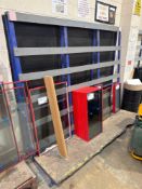 Two steel single sided glass stillages