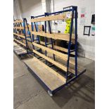 Steel A frame mobile glass cart