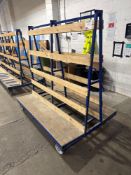 Steel A frame mobile glass cart