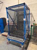 50-section mobile glass cart