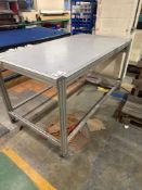 Aluminium framed laying up table