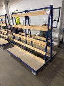 Steel A frame mobile glass cart