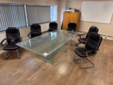 Glass meeting room table