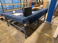 Cloth topped laying up table