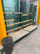 Two single sided steel framed glass carts