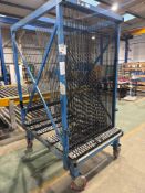 50-section mobile glass cart