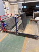 Two 50-section mobile glass carts