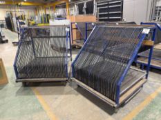 Two 60-section mobile glass carts