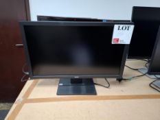 Four various LCD monitors