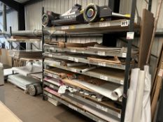 Bay of steel frame adjustible stores racking, approx 2500 x 2000mm