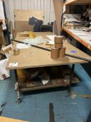 Steel frame mobile packing desk