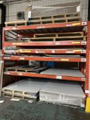 Contents of bay of racking to include various cardboard sheetr stock (as lotted). Please note rac