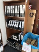 Dark timber effect tier shelving unit, approx 2000 x 1200mm