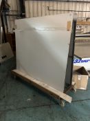 Steel frame A-frame mobile material trolley