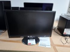 Three various LCD monitors