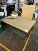 Steel frame mobile packing desk