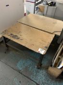 Steel frame mobile packing desk