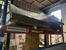 Contents of bay of racking to include various cardboard sheet stock (as lotted). Please note rack