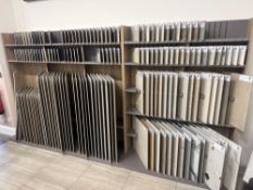 Four display units and contents of various tiles as lotted