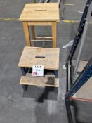 Two assorted wooden steps