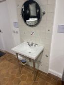 Battersea Wash stand 3-hole basin unit Classic 3-hole basin mixer, basin U trap and Richmond round