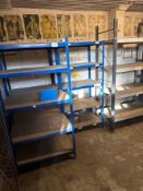 Various light duty modular racking bays and wire racks as lotted