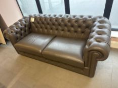 Chesterfield style leatherette 2-seater sofa