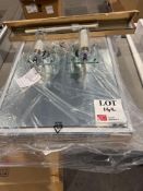 Illuminated mirror cabinet with side mirrors and lamps