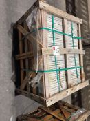 Forty two slabs lime yellow 2.0cm thick limestone, 75 x 50cm in 1 crate