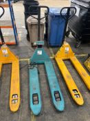 Jungheinrich 2000kg manual pallet truck with weighing scales