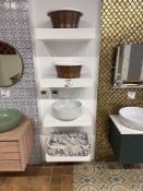 Four various counter top basins