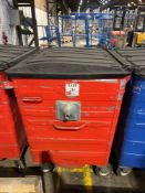 Taylor 1100L commercial waste bin complete with lifting lugs
