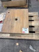 Teak topped sink unit