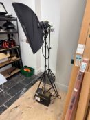 Bowens Estime 3000 AMF flash light and 2 tripod light stands