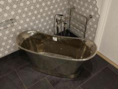 Babylon Bath in polished nickel 1700mm with Empire bath and shower mirror, stand pipes, overflow an