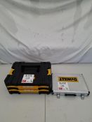 Dewalt x2 carry cases with assorted SDS drill bits as lotted