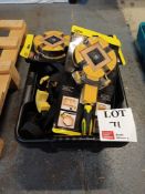 Crate containing a quantity of used Stanley Bailey bond clamps with 2 unused