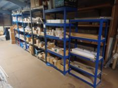 6 x various balls of metal multi-tier shelving with contents