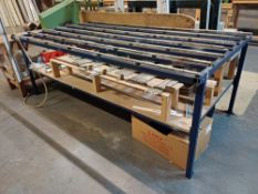 Steel fabricated glazed product assembly table, 2.4m x 1.2m