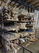 12 x steel fabricated stock stillages, 6m with contents