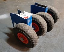 2 x steel glass material dollys