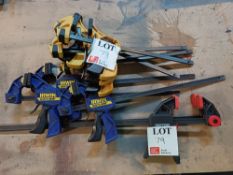 9 x various quick release clamps